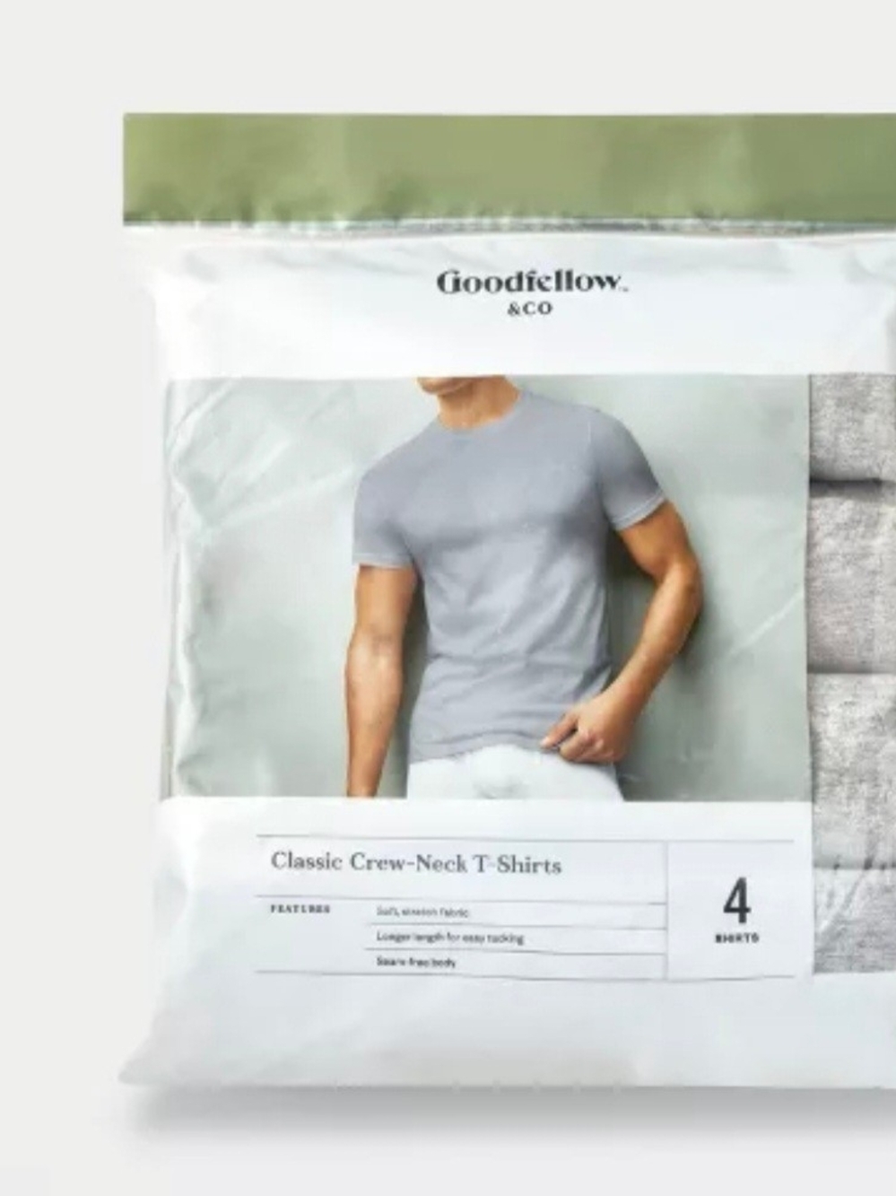 Goodfellow & Co Light Gray Men's Crew-Neck T-Shirts (3-Pack)